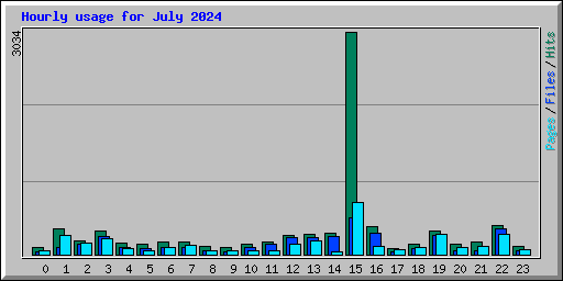 Hourly usage for July 2024