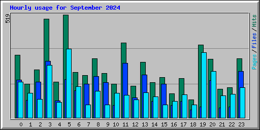 Hourly usage for September 2024